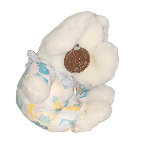 Vintage 1989 Cuddle Wit White Elephant Cloth Outfit Stuffed Plush Toy 11" - Picture 6 of 10